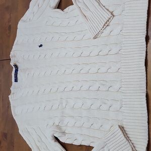 Polo by Ralph Lauren Men's Off White Cable Knit Sweater/ Size Mens XS